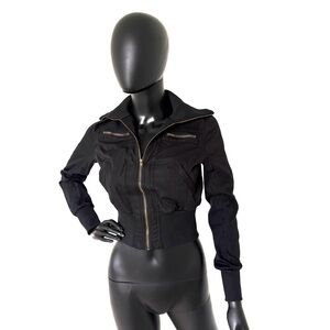 Vintage Style Crop Jacket Coat Top Trench Cardigan Bomber Windbreaker Short Jack